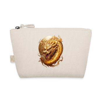 Goldener chinesischer Drache - Bio-Täschchen - Natur - Vorne