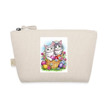 Sweet easter Cats - Organic Pouch - nature - Front