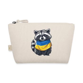 Raton laveur mignon avec bandana ukrainien - Trousse biologique - nature - Devant