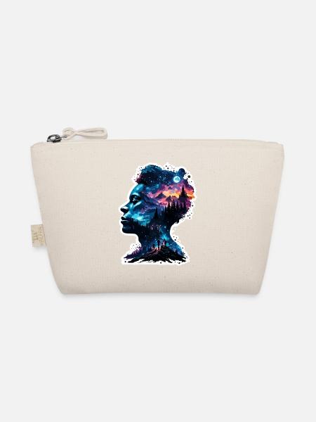 Silhouette / Forest / Portrait / Trees / Person - Organic Pouch - nature - Front