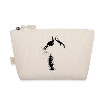 Cat, Cat Motif - Organic Pouch - nature - Front