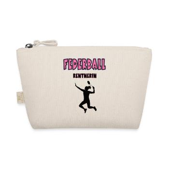 Federball Rentnerin Federballerin Rente Badminton - Bio-Täschchen - Natur - Vorne