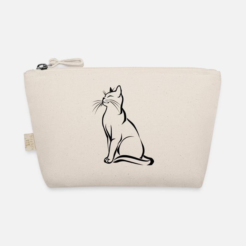 Katze, Katzenmotiv, Katzengesicht - Bio-Täschchen - Natur