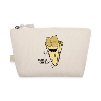 Lustiger Spruch Take it Cheesy - Bio-Täschchen - Natur - Vorne