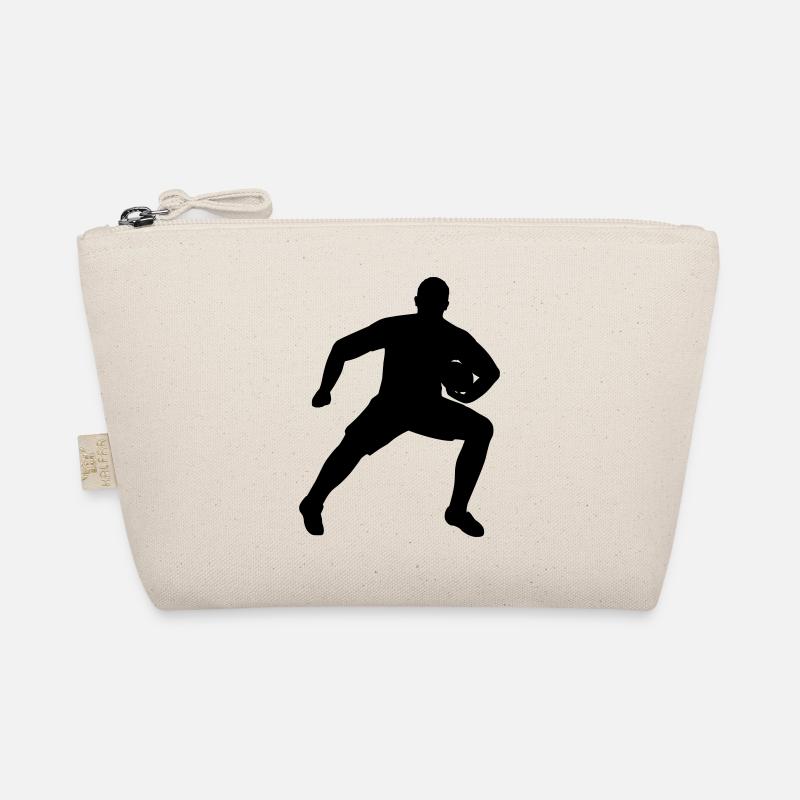 Rugby player defending ball Organic Pouch