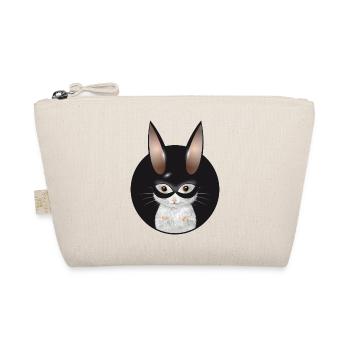 Souris blanche mignonne avec masque de lapin en patch - Trousse biologique - nature - Devant