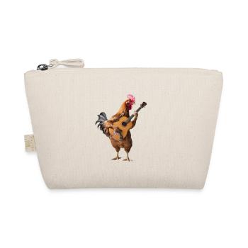 Rooster Hen Gitarre - Bio-Täschchen - Natur - Vorne