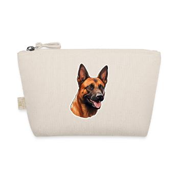 Tête de malinois belge - Trousse biologique - nature - Devant
