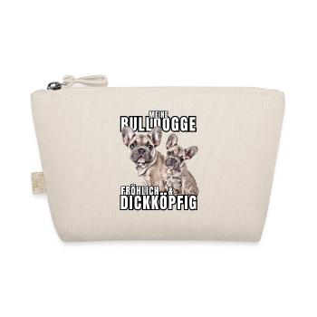 My BULLDOG cheerful & stubborn dog DOGS - Organic Pouch - nature - Front