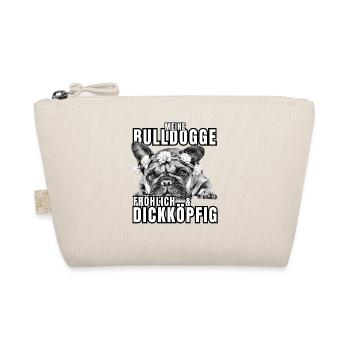 My BULLDOG cheerful & stubborn dog DOGS - Organic Pouch - nature - Front
