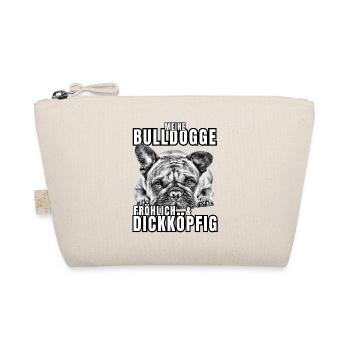 My BULLDOG cheerful & stubborn dog DOGS - Organic Pouch - nature - Front