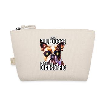 My BULLDOG cheerful & stubborn dog DOGS - Organic Pouch - nature - Front