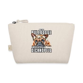 My BULLDOG cheerful & stubborn dog DOGS - Organic Pouch - nature - Front