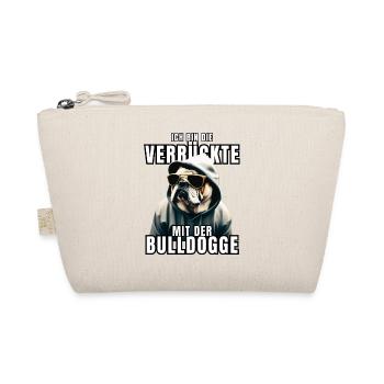 I'm the CRAZY one with the bulldog dog DOGS - Organic Pouch - nature - Front