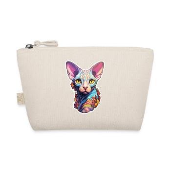 Sphynx Cat Head - Organic Pouch - nature - Front