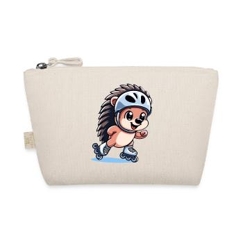 Speedy Hedgehog: Roller Skating Champion - Organic Pouch - nature - Front