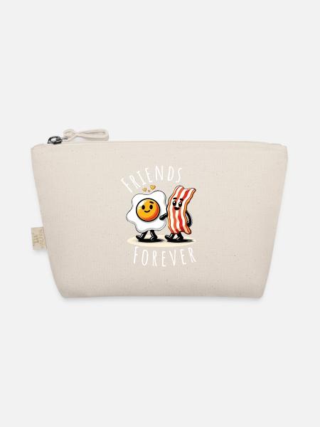 Friends Forever Ham Egg Comic Love - Organic Pouch - nature - Front