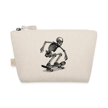 Skeleton skateboard, Skelett - Bio-Täschchen - Natur - Vorne