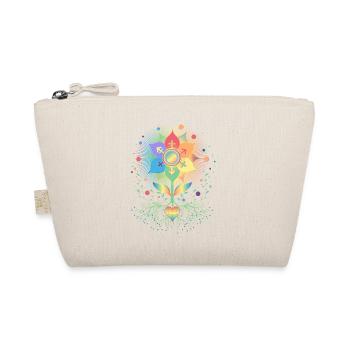 Blume mit Wurzel Symbol für Pride & Zugehörigkeit - Bio-Täschchen - Natur - Vorne