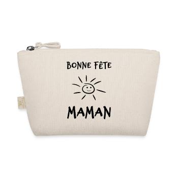 MOM. MOTHER'S DAY. HEART. HAPPY BIRTHDAY - Organic Pouch - nature - Front