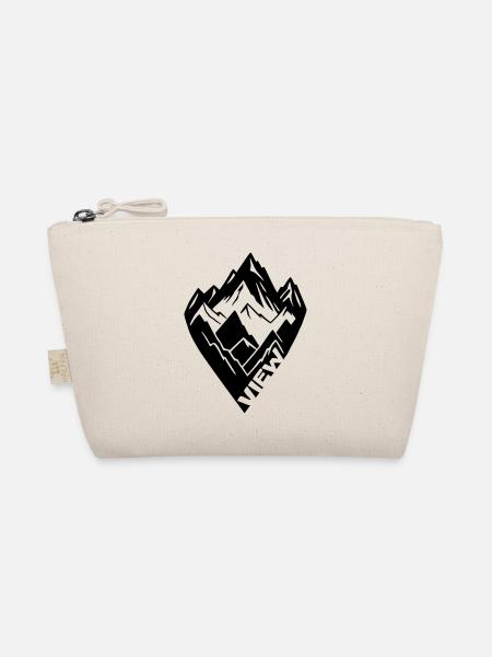 Mountain View [Black] - Organic Pouch - nature - Front