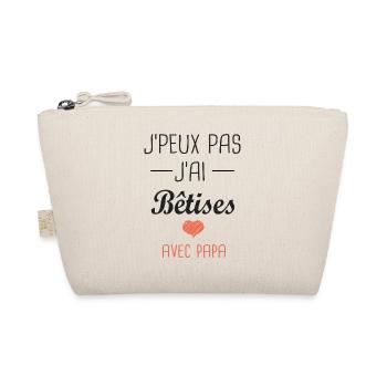 J'peux pas j'ai Bêtises avec papa papa et fille - Trousse biologique - nature - Devant