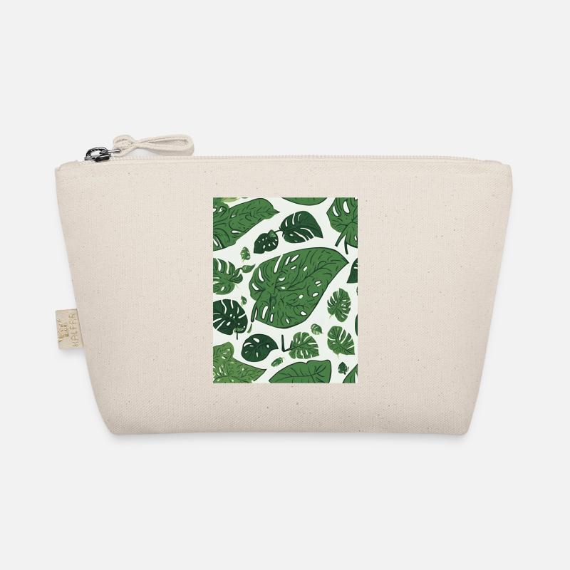 Monastera Muster T-Shirt Bio-Täschchen