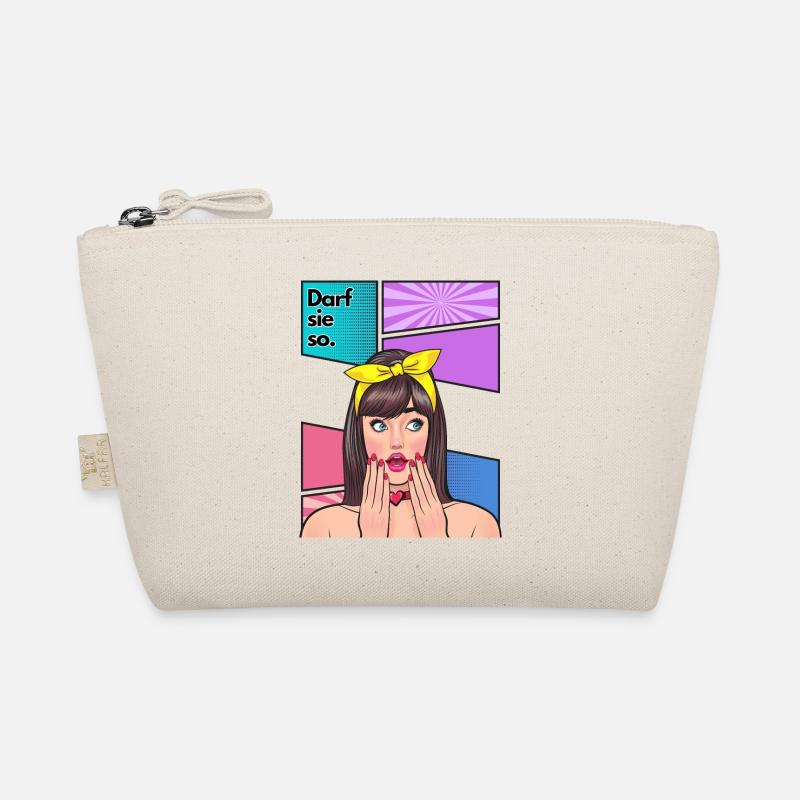 Darf sie so Comic Stil mit Lady 4 Bio-Täschchen