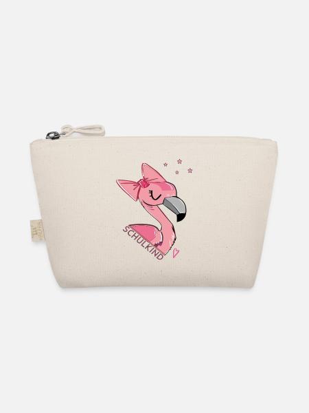 Schulkind, Flamingo - Bio-Täschchen - Natur