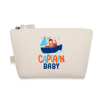 Baby Captain baby birth baby boat - Organic Pouch - nature - Front