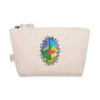 Abstract Colorful Face Portrait - Organic Pouch - nature - Front
