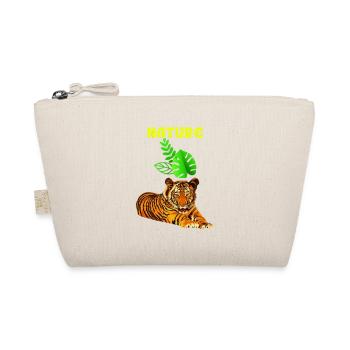 Jungle Majesty, Tiger and Leaf Symphony" - Organic Pouch - nature - Front