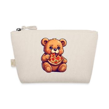 L’ours en peluche adore la pizza - Trousse biologique - nature - Devant