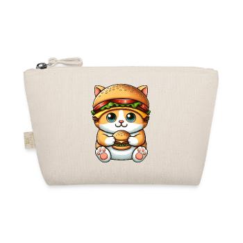 Chat fantaisiste avec hamburger chapeau Restauration rapide - Trousse biologique - nature - Devant