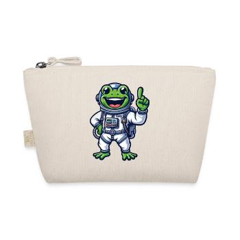 frog astronaut cool grinning space universe - Organic Pouch - nature - Front