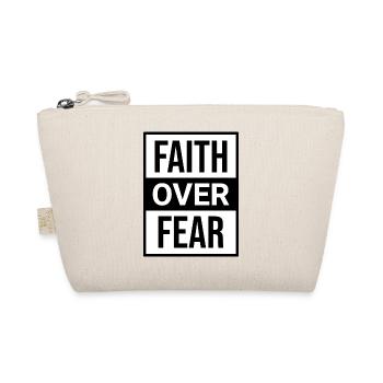 Texte Foi Plus Peur Motivation Religion T-Shirt - Trousse biologique - nature - Devant