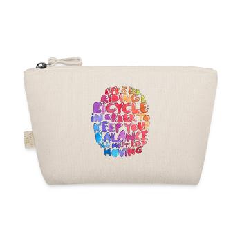 Balance on a bicycle - Watercolor Inspiration - Organic Pouch - nature - Front