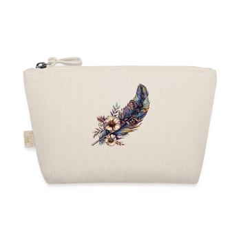 Feather with great decoration - Organic Pouch - nature - Front