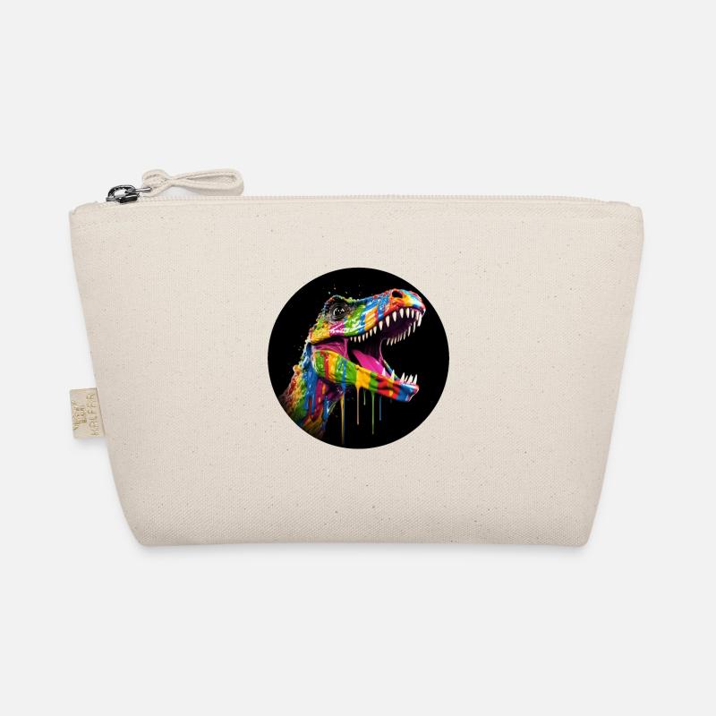 T Rex colorful5 Bio-Täschchen