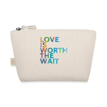 LOVE IS WORTH THE WAIT - Bio-Täschchen - Natur - Vorne