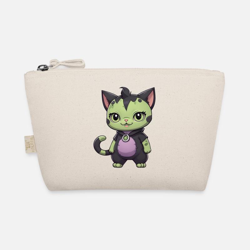 Halloween Katze Monster Edition - Bio-Täschchen - Natur