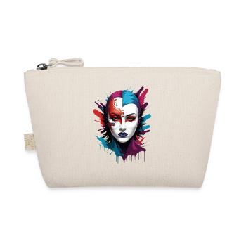 "Chromatic Chic: The Colorful Mask Wearer" - Organic Pouch - nature - Front