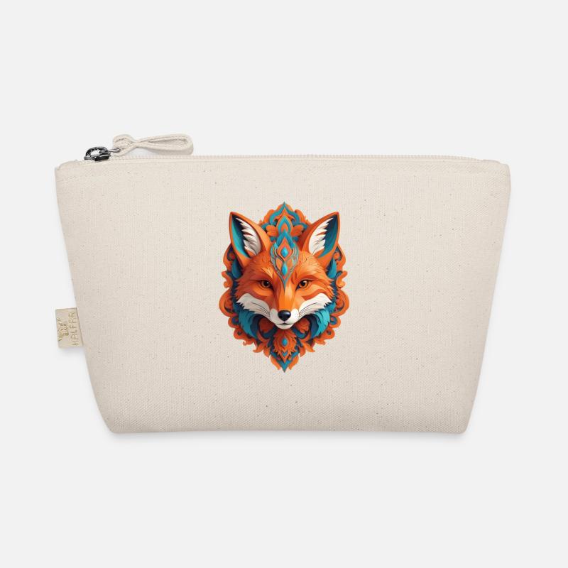 Cyber Fox Head Organic Pouch