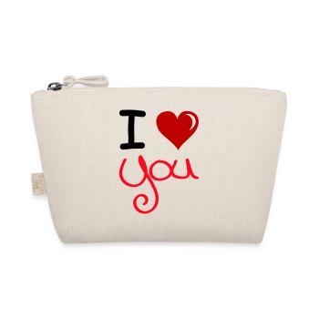 i love you 2 - Bio-Täschchen - Natur - Vorne