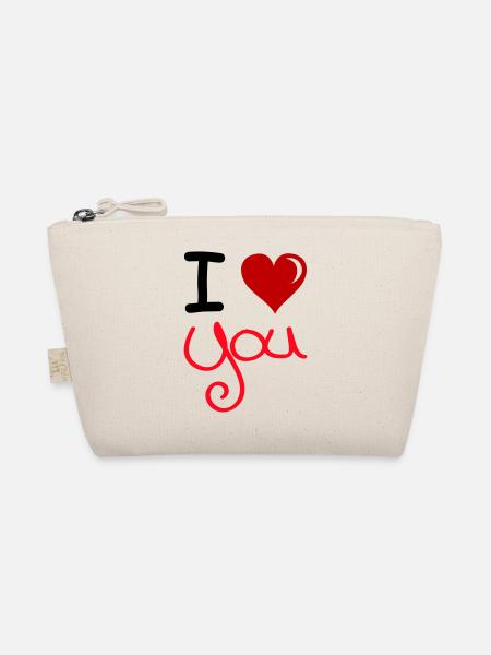 I Love You 2 - Organic Pouch - nature - Front