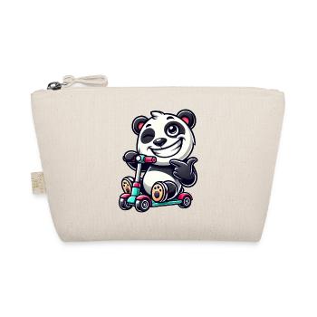 Panda Roller Scooter Dessin animé Cool - Trousse biologique - nature - Devant