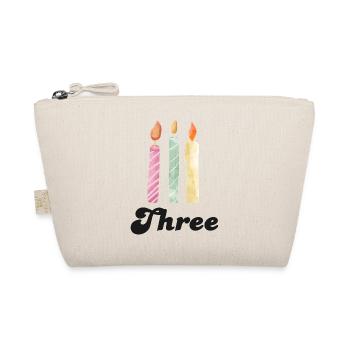 3e anniversaire bougie - Trousse biologique - nature - Devant