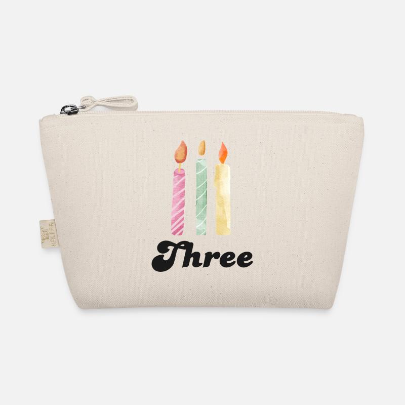 3rd Anniversary Candle Organic Pouch
