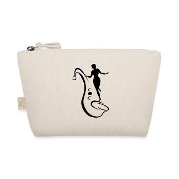Woman and saxophone - Organic Pouch - nature - Front