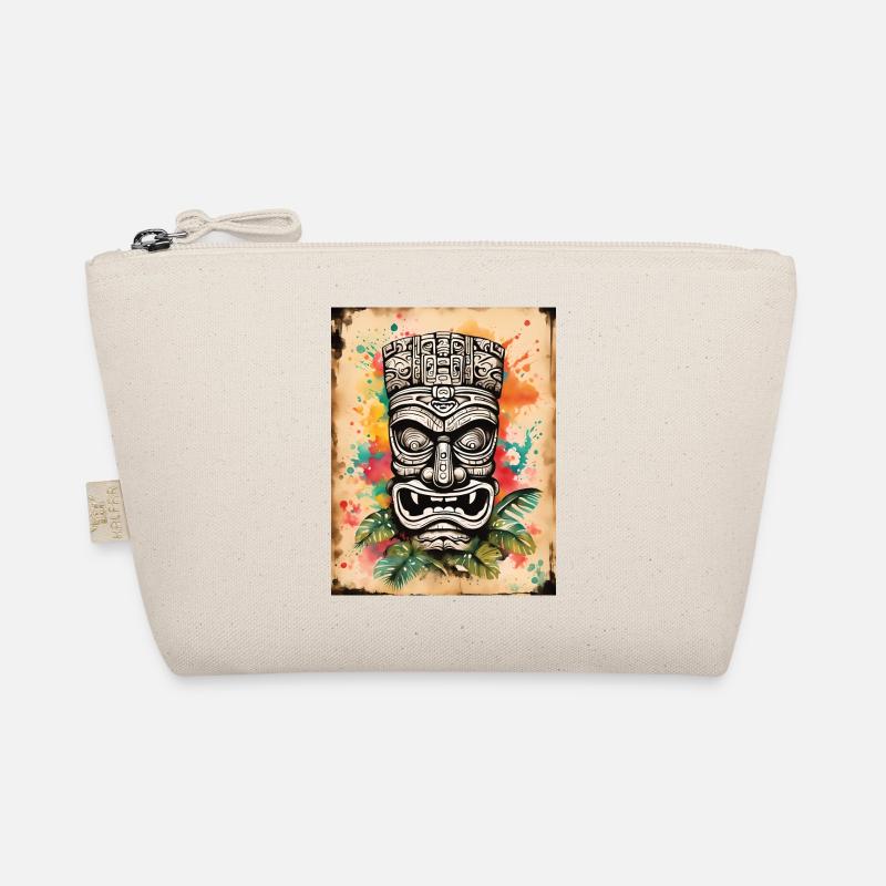Tiki mask splash art Organic Pouch